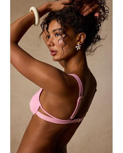 Lulus Brown Matala Ribbed Underwire Bikini Top