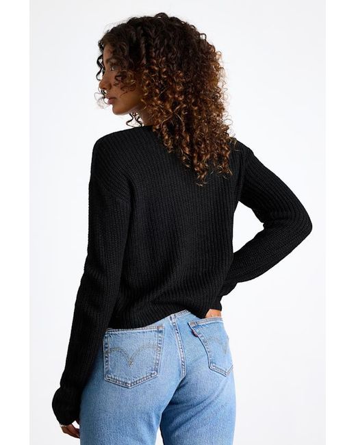 Lulus Black Halifax Knit Sweater