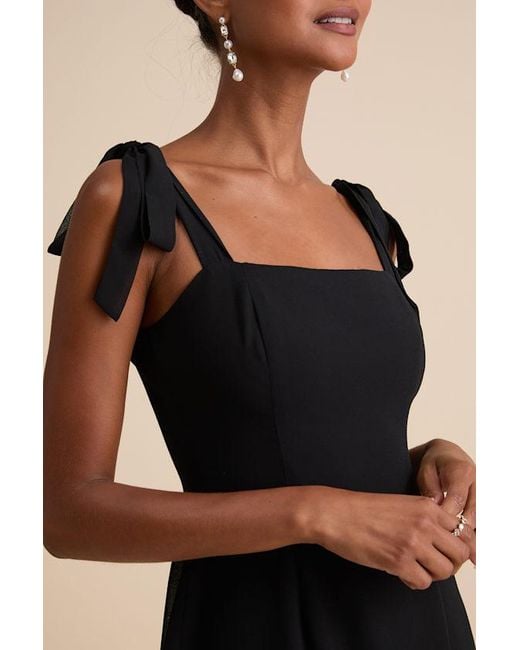 Lulus Natural Tamryn Asymmetrical Ruffled Midi Dress