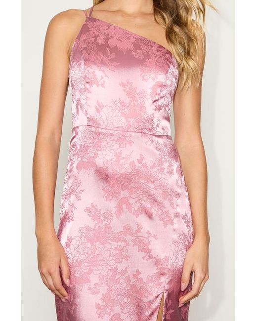 Lulus Desirable Dream Satin Jacquard Halter Neck Midi Dress In Pink Lyst Lulus Desirable Dream Satin Jacquard Halter Neck Midi Dress In Pink Lyst