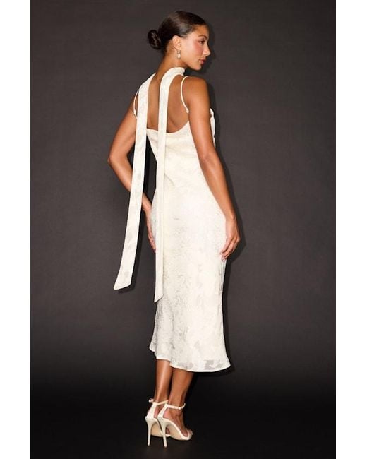 Lulus Black Aydah Floral Burnout Slip Midi Dress And Scarf Set