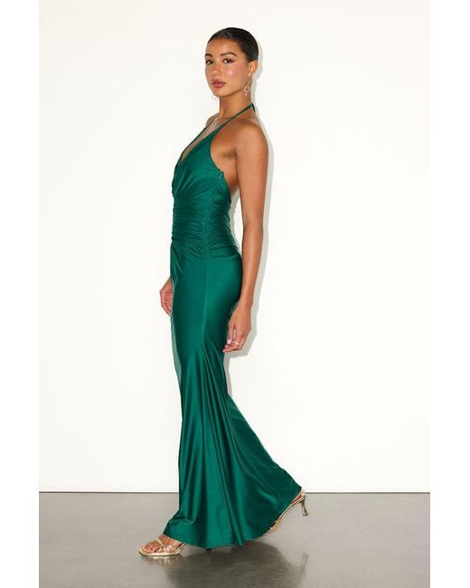 engagement photo dresses amazon Oscar Red Satin Engagement Gown Perfect for Photo Shoots S main image 0