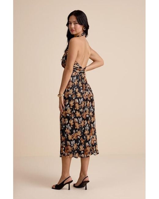 cross front pleated midi dress Ted Baker Loueli Cross Front Pleated Midi Dress