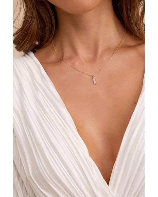 Lulus Natural Limina 14Kt Rhinestone Charm Necklace