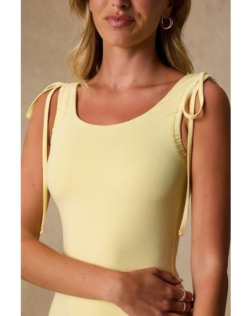 Lulus Natural Anula Pale Jersey Knit Maxi Dress