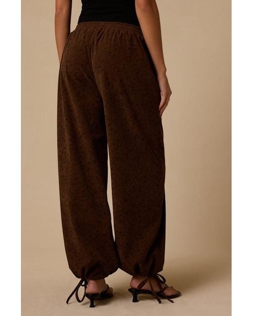 Lulus Natural Ashcraft Floral Corduroy Pants