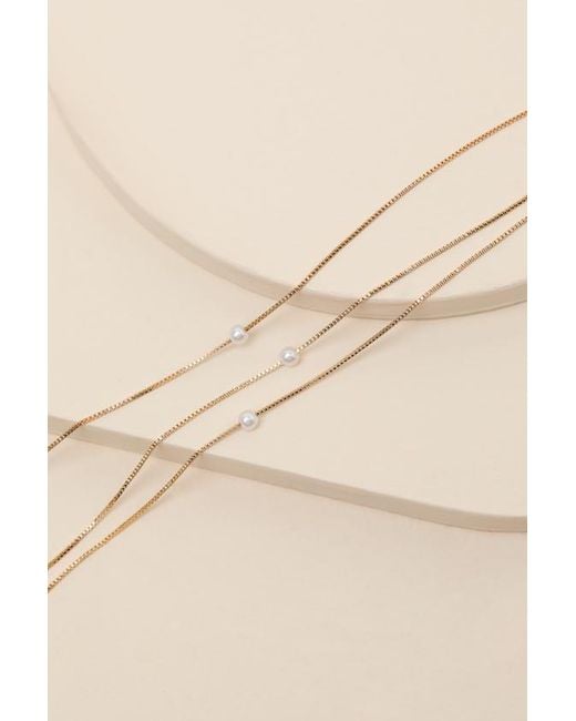 Lulus Natural Melania Pearl Layered Necklace