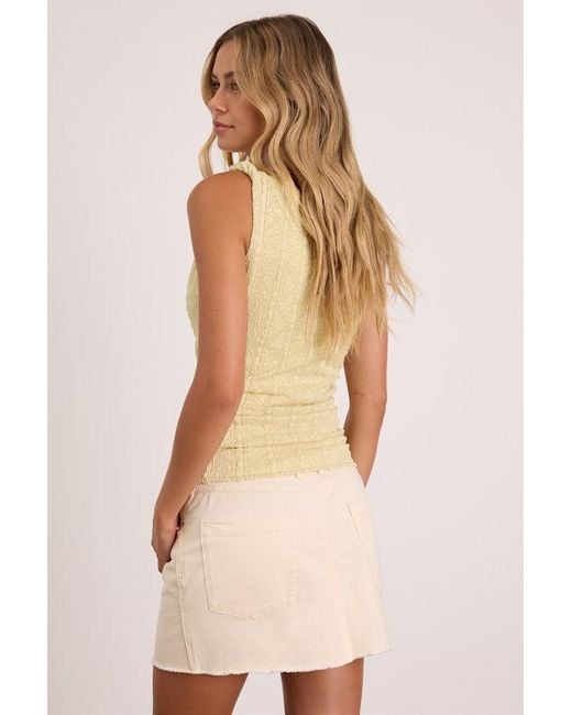 Lulus Natural Roan Light Lace Twist Strap Tank Top