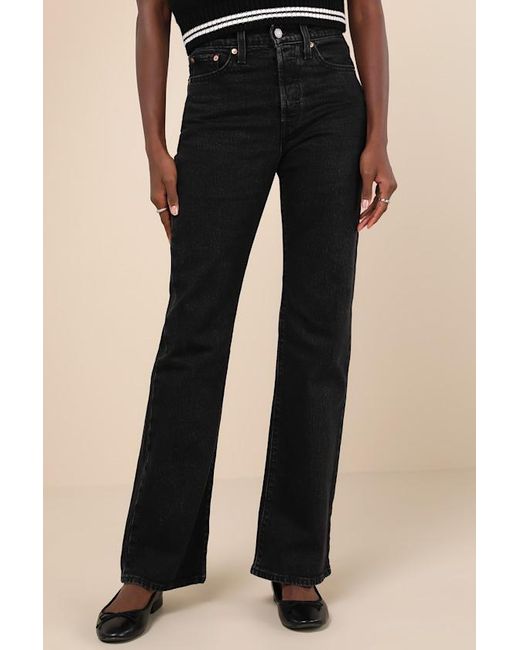 Levi's Green Wedgie Bootcut Washed High-Rise Denim Jeans