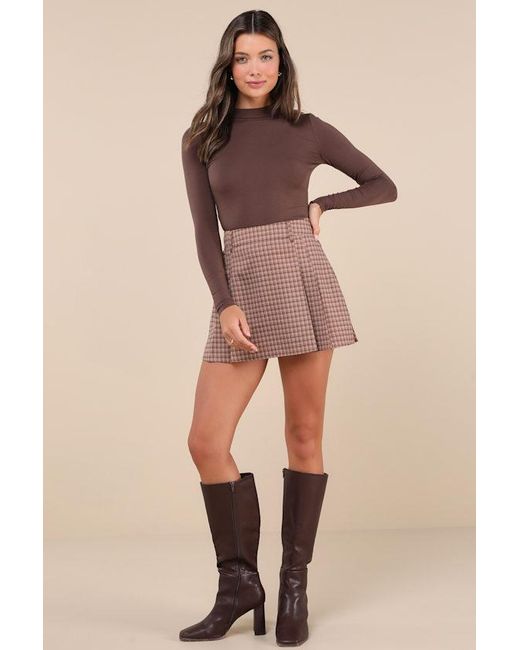 Lulus Brown Anything Is Posh-Ible Top