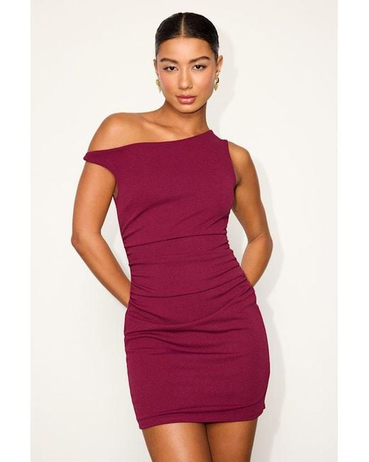 Lulus Red Becca Twisted One-Shoulder Mini Dress
