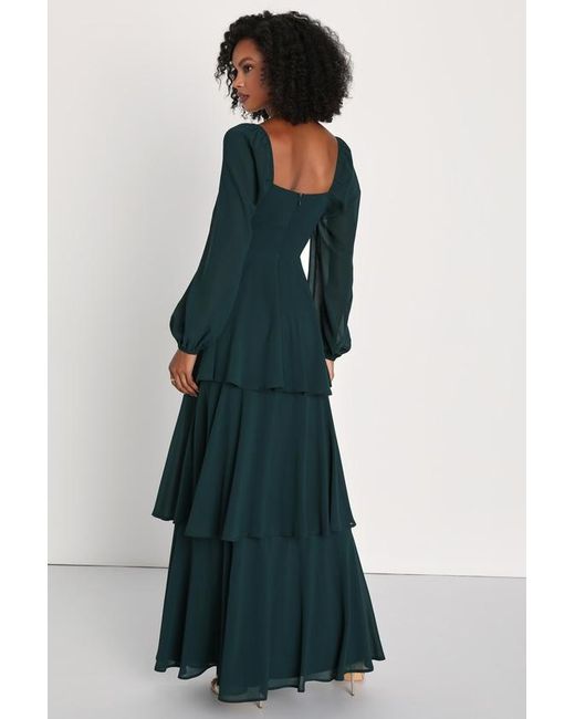 tier to enchant emerald green long sleeve tiered maxi dress Tier to Enchant Emerald Green Long Sleeve Tiered Maxi Dress | Compare