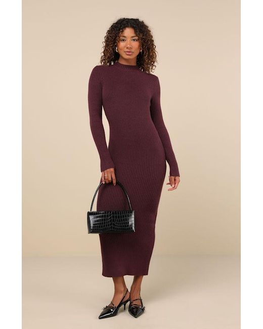 Plum sweater dress hotsell
