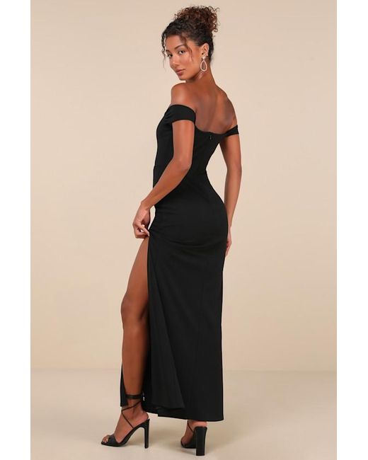 Lulus Natural Beyond Excellent Off-The-Shoulder Mermaid Maxi Dress