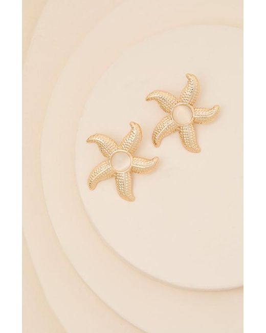 Lulus Brown Detta Starfish Earrings