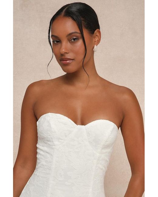 Lulus Divine Devotion Embroidered Pleated Strapless Maxi Dress in Natural | Lyst UK Lulus Divine Devotion Embroidered Pleated Strapless Maxi Dress in Natural | Lyst UK