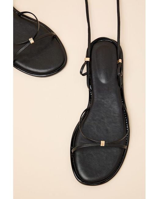 Lulus Natural Emory Lace-Up Sandals