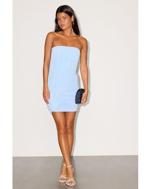 Lulus White Bryer Mesh Overlay Mini Dress