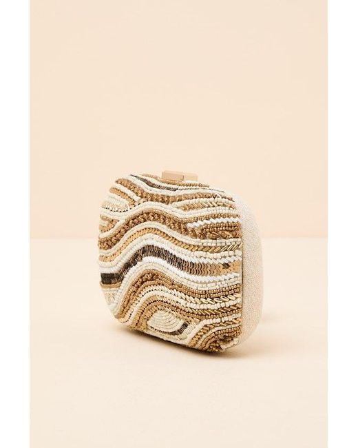 Lulus Natural Daffi And Ivory Beaded Clutch