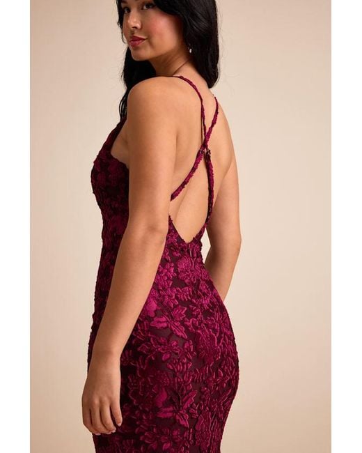 lulus red backless dress Lulus | Panache Red Backless Midi Dress | Size Small