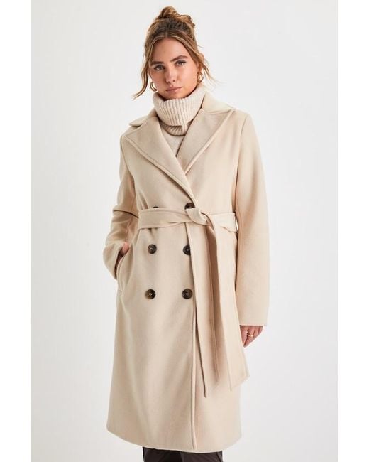 Lulus Natural Season Of Sophistication Cream Double-Breasted Coat