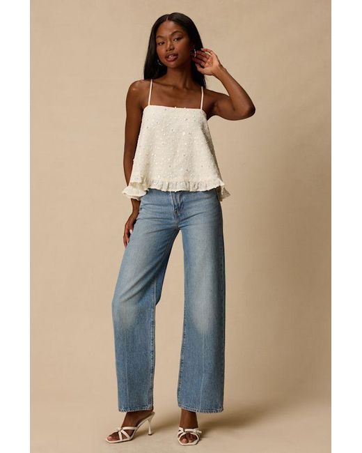 Lulus Natural Junya Sequin Bow Cami Top