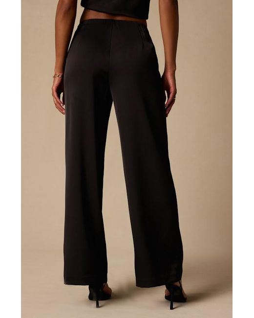 Lulus Natural Amaya Satin High-Rise Pants