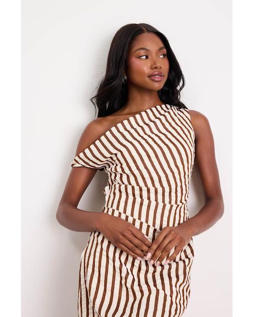 Lulus White Carolina And Striped Mini Dress