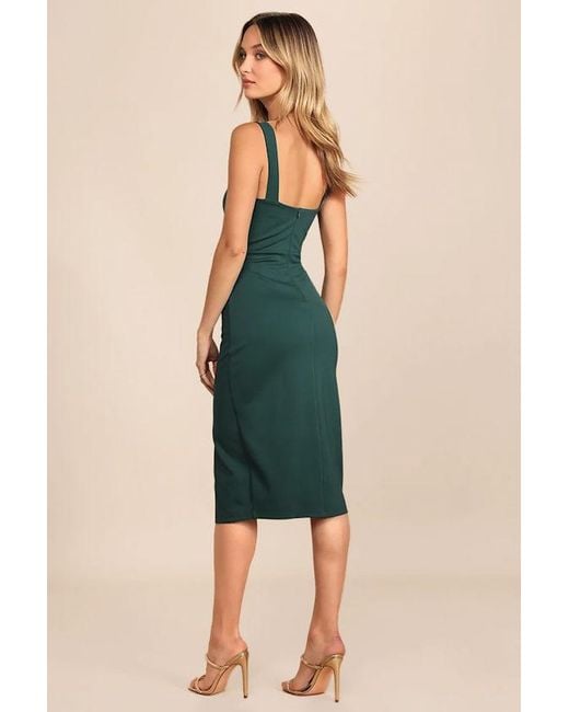Lulus Blue Baby, You'Re The One Sleeveless Bodycon Midi Dress
