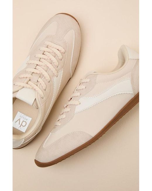 Dolce Vita Natural Sloane Off Lace-Up Sneakers