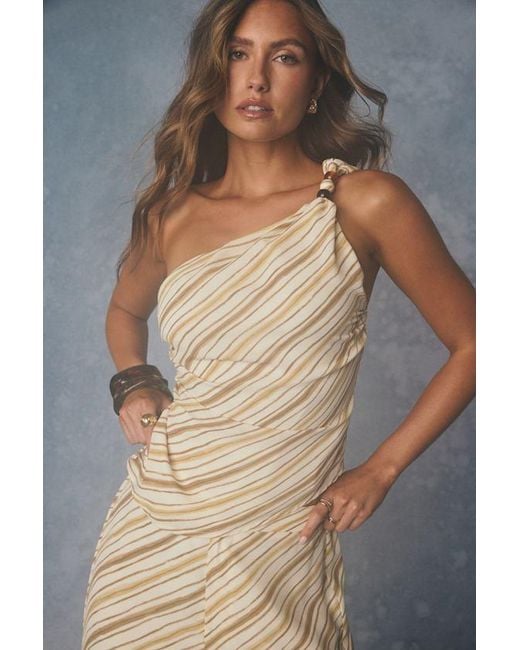 Lulus White Vanna And Striped Tie-Back Top