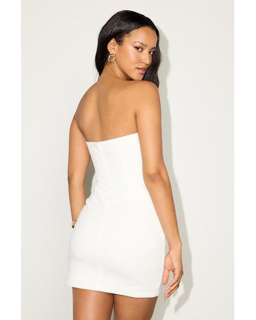 Lulus White Veda Strapless Ruched Mini Dress