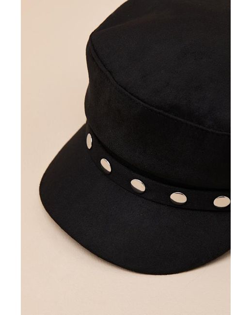 Lulus Brown Wilfreda Suede Studded Cabbie Hat