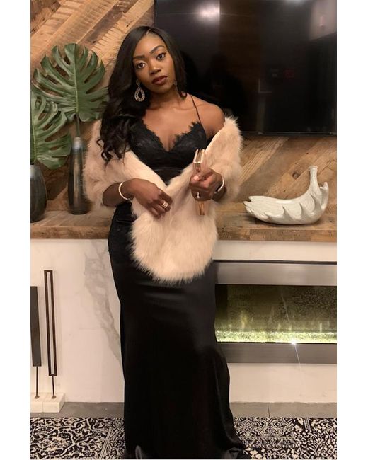 Lulus Multicolor Demure And Dreamy Faux Fur Stole