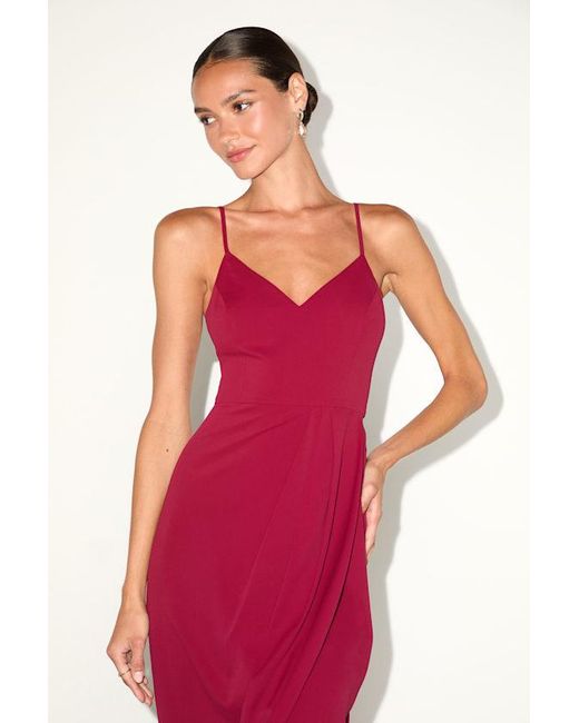 Lulus Red Reinette Midi Dress