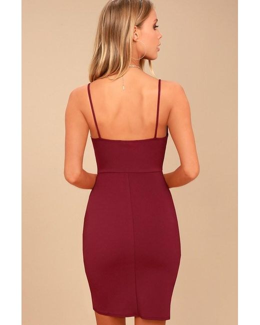 Lulus Red Forever Your Girl Wine Bodycon Dress