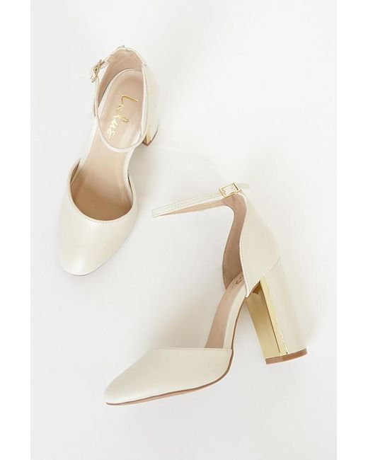Lulus Gray Laura Off Ankle Strap Heels