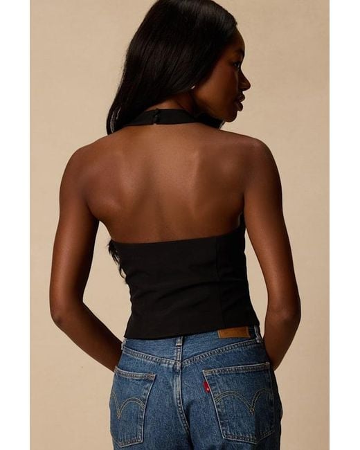 Lulus Blue Tamika Lace-Up Tank Top