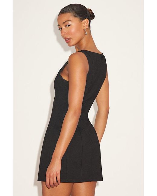 Lulus Black Lavonne Sleeveless Boat Neck Mini Dress