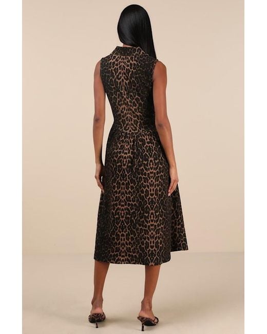 leopard stripe button front midi dress PALOMA- leopard button front spaghetti strap Midi Dress -spaghetti straps, pockets and side slits M