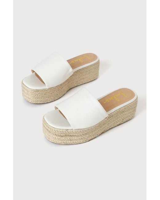 Lulus Natural O'Ahu 2 Espadrille Platforms