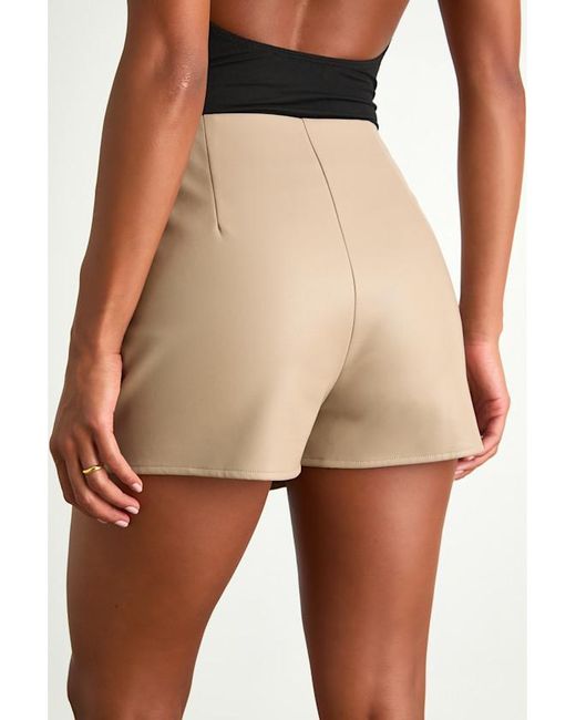 Lulus Black Unforgettable Muse Vegan Leather Skort