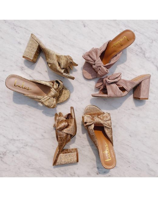 Lulus Natural Dorothea Knotted High Heel Sandals