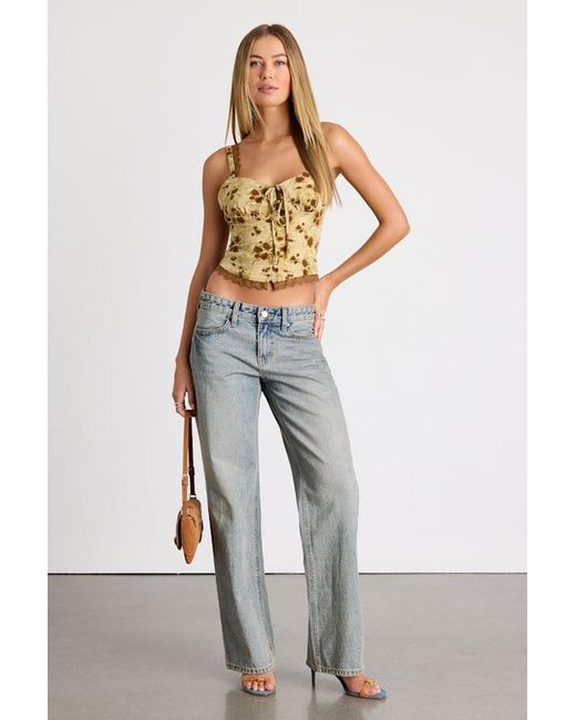 Lulus Green Josetta Light Floral Crochet Lace Button-Front Tank Top