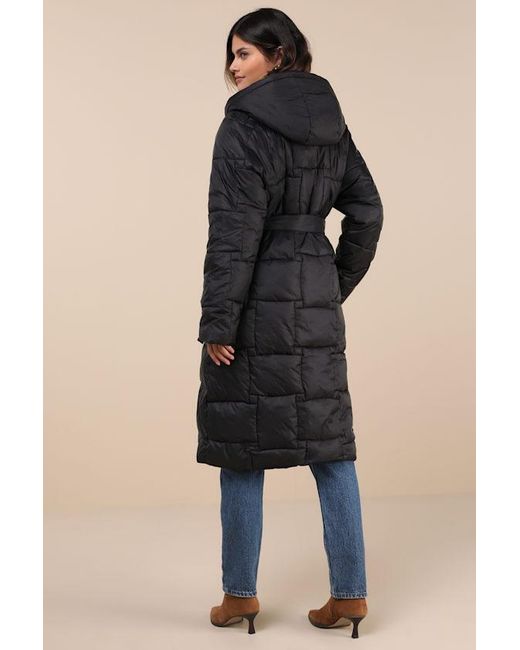 Native Youth Black Ophelia Quilted Puffer Coat