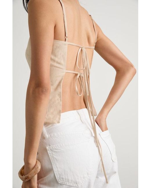 Lulus Natural Wyrnn Linen Tie-Back Tank Top