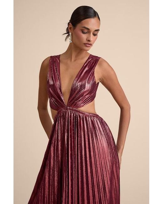 knee length dresses for ladies Metallic Lurex Mini Dress – CASH and CLIVE main image 0