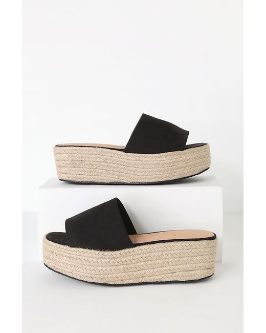 Lulus Blue O'Ahu 2 Suede Espadrille Platforms