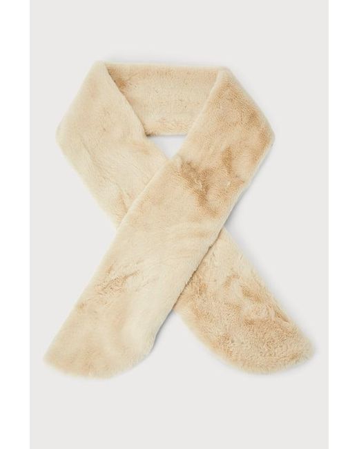 Lulus Blue Fabulous Allure Cream Faux Fur Stole