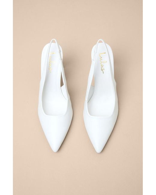 Lulus Natural Honorata Pointed-Toe Slingback Pumps